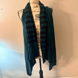 Mossimo Supply Co. Green and Black Striped Vest XXL